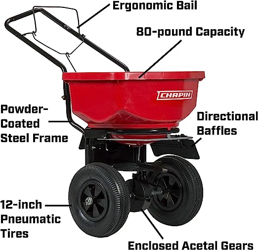 Chapin 80-pound Residential Turf & Fertilizer Broadcast Spreader